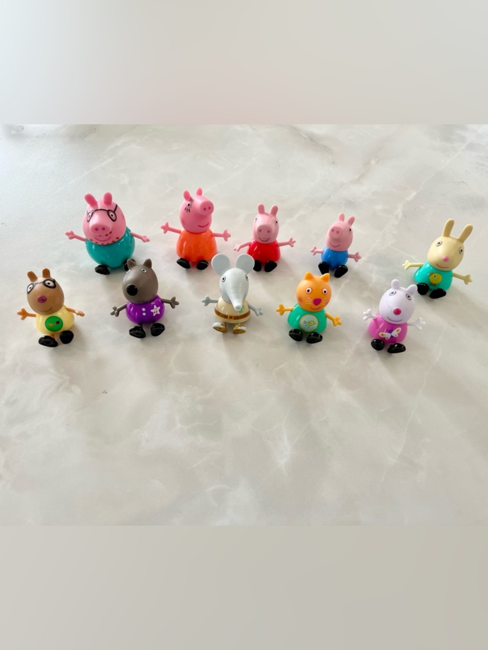 Peppa Pig Action Figure Jointed Figurines Lot of 10 Emily Pedro Danny Candy